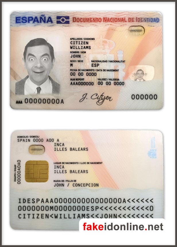 Spain ID Card Template PSD V2